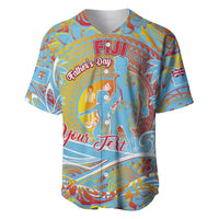 Father's Day Fiji Baseball Jersey Special Dad Polynesia Paradise DT02 Red - Polynesian Pride