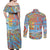 Father's Day Fiji Couples Matching Off Shoulder Maxi Dress and Long Sleeve Button Shirt Special Dad Polynesia Paradise