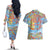 Father's Day Fiji Couples Matching Off The Shoulder Long Sleeve Dress and Hawaiian Shirt Special Dad Polynesia Paradise