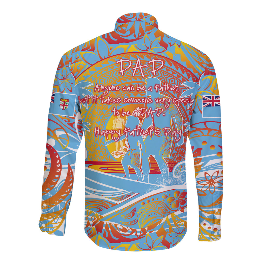 Father's Day Fiji Long Sleeve Button Shirt Special Dad Polynesia Paradise DT02 - Polynesian Pride
