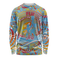 Father's Day Fiji Long Sleeve Shirt Special Dad Polynesia Paradise DT02 Unisex Red - Polynesian Pride