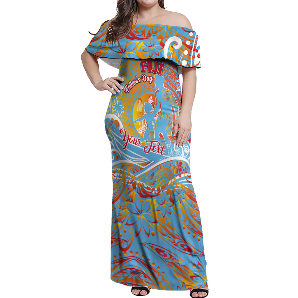 Father's Day Fiji Off Shoulder Maxi Dress Special Dad Polynesia Paradise DT02 Women Red - Polynesian Pride