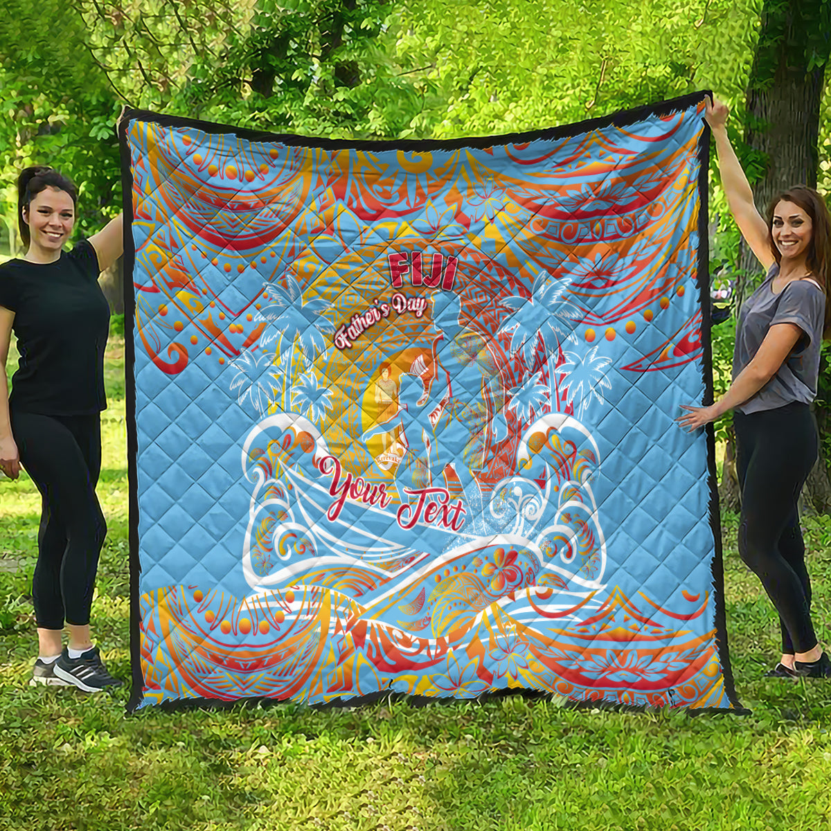 Father's Day Fiji Quilt Special Dad Polynesia Paradise DT02 - Polynesian Pride