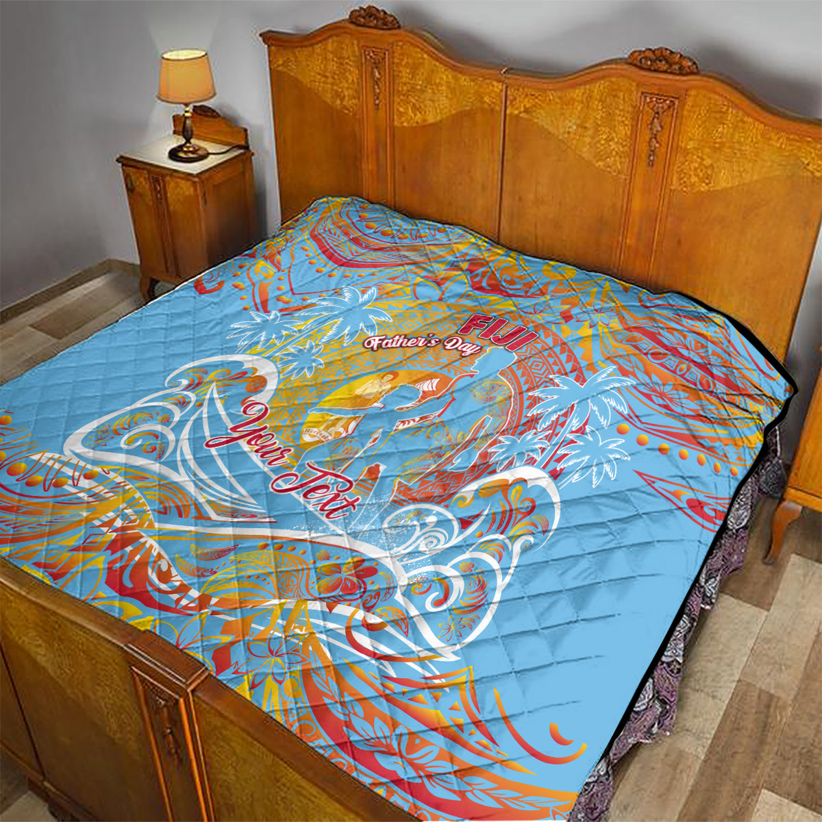 Father's Day Fiji Quilt Special Dad Polynesia Paradise DT02 - Polynesian Pride