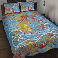 Father's Day Fiji Quilt Bed Set Special Dad Polynesia Paradise DT02 Red - Polynesian Pride
