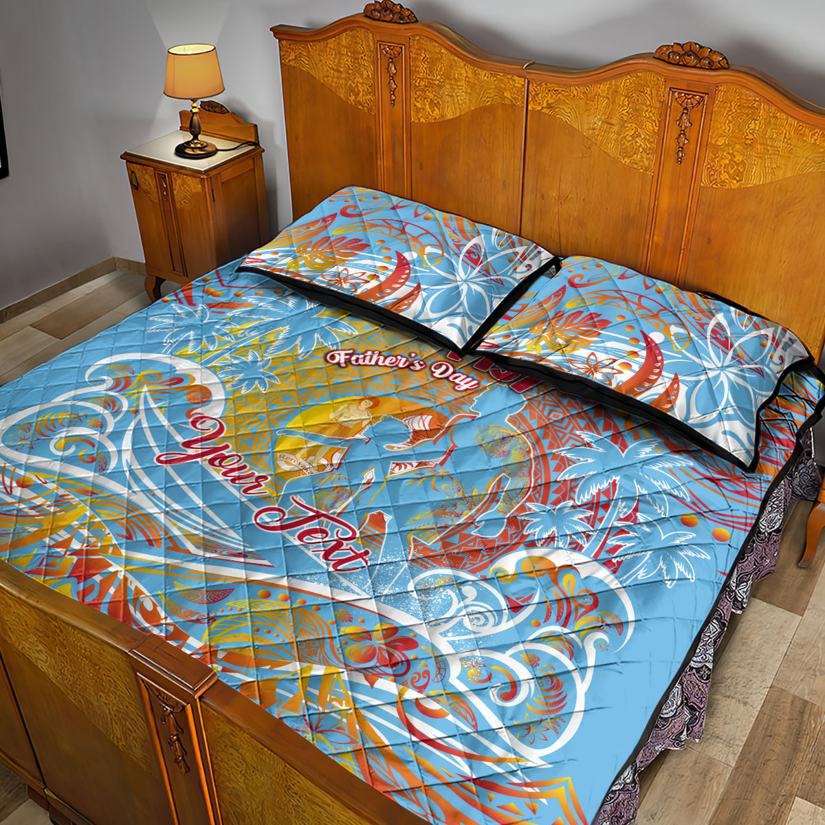 Father's Day Fiji Quilt Bed Set Special Dad Polynesia Paradise DT02 - Polynesian Pride