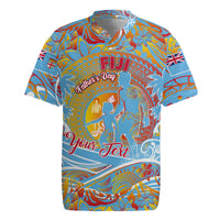Father's Day Fiji Rugby Jersey Special Dad Polynesia Paradise DT02 Red - Polynesian Pride
