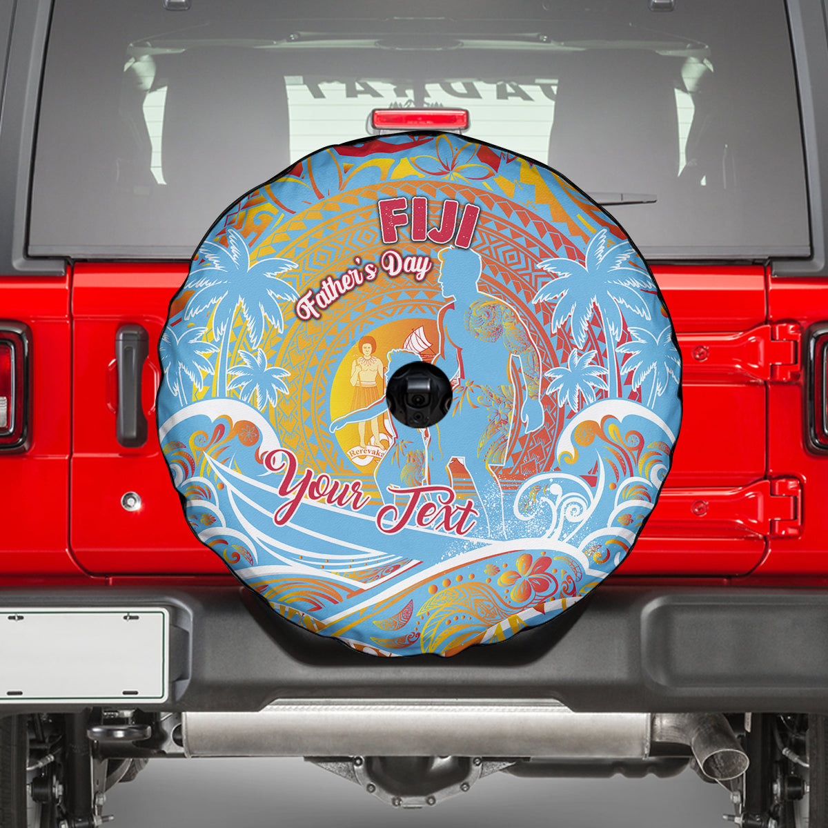 Father's Day Fiji Spare Tire Cover Special Dad Polynesia Paradise DT02 - Polynesian Pride