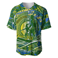 Father's Day Solomon Islands Baseball Jersey Special Dad Polynesia Paradise DT02 Green - Polynesian Pride