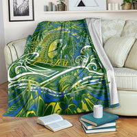 Father's Day Solomon Islands Blanket Special Dad Polynesia Paradise DT02 Green - Polynesian Pride