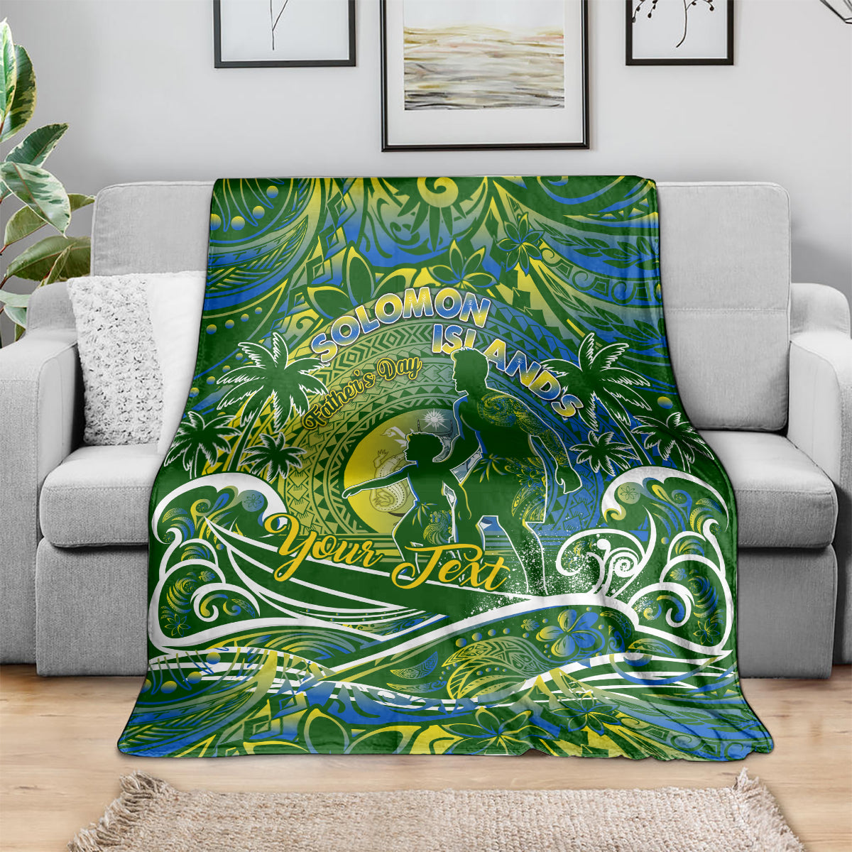 Father's Day Solomon Islands Blanket Special Dad Polynesia Paradise DT02 - Polynesian Pride