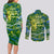 Father's Day Solomon Islands Couples Matching Long Sleeve Bodycon Dress and Long Sleeve Button Shirt Special Dad Polynesia Paradise