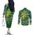 Father's Day Solomon Islands Couples Matching Off The Shoulder Long Sleeve Dress and Long Sleeve Button Shirt Special Dad Polynesia Paradise