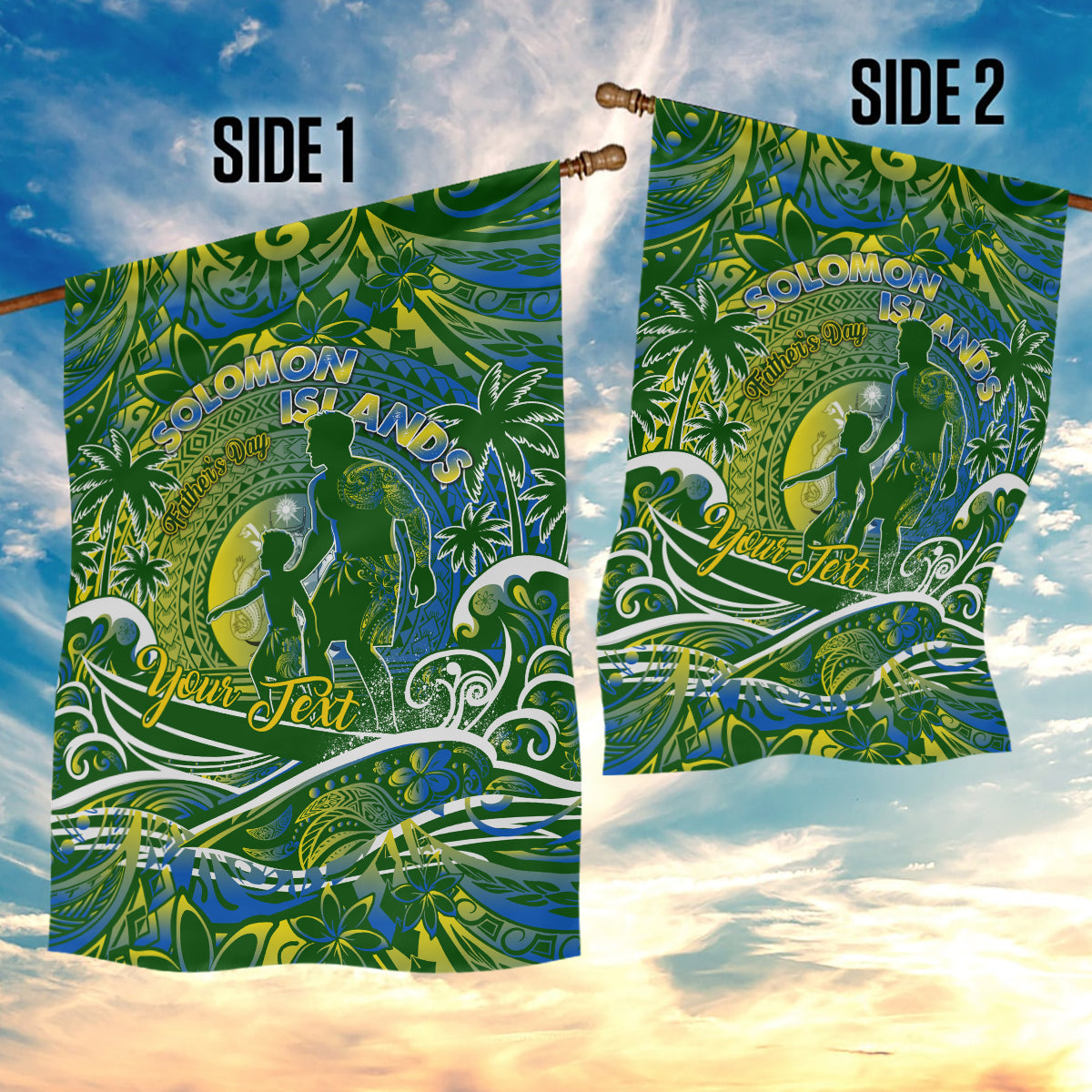 Father's Day Solomon Islands Garden Flag Special Dad Polynesia Paradise DT02 - Polynesian Pride