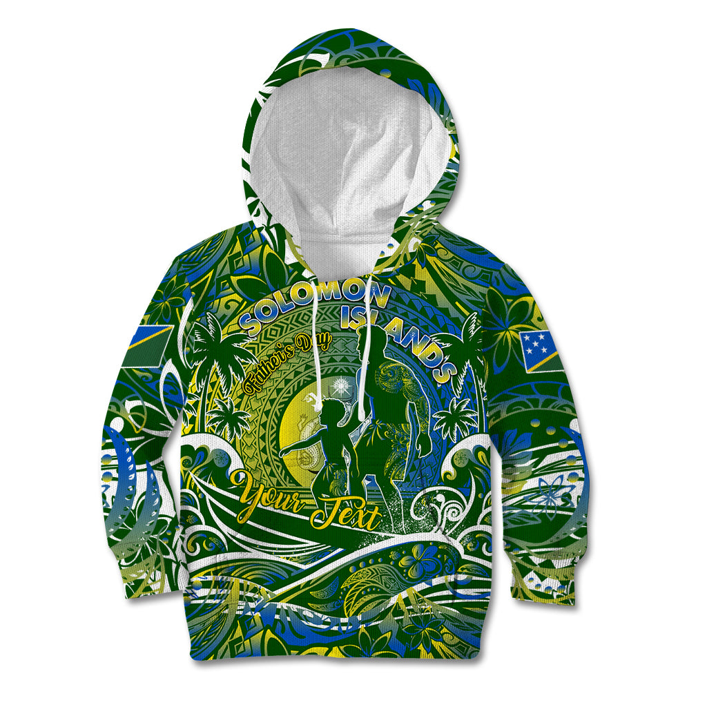 Father's Day Solomon Islands Kid Hoodie Special Dad Polynesia Paradise DT02 Hoodie Green - Polynesian Pride