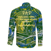 Father's Day Solomon Islands Long Sleeve Button Shirt Special Dad Polynesia Paradise DT02 - Polynesian Pride