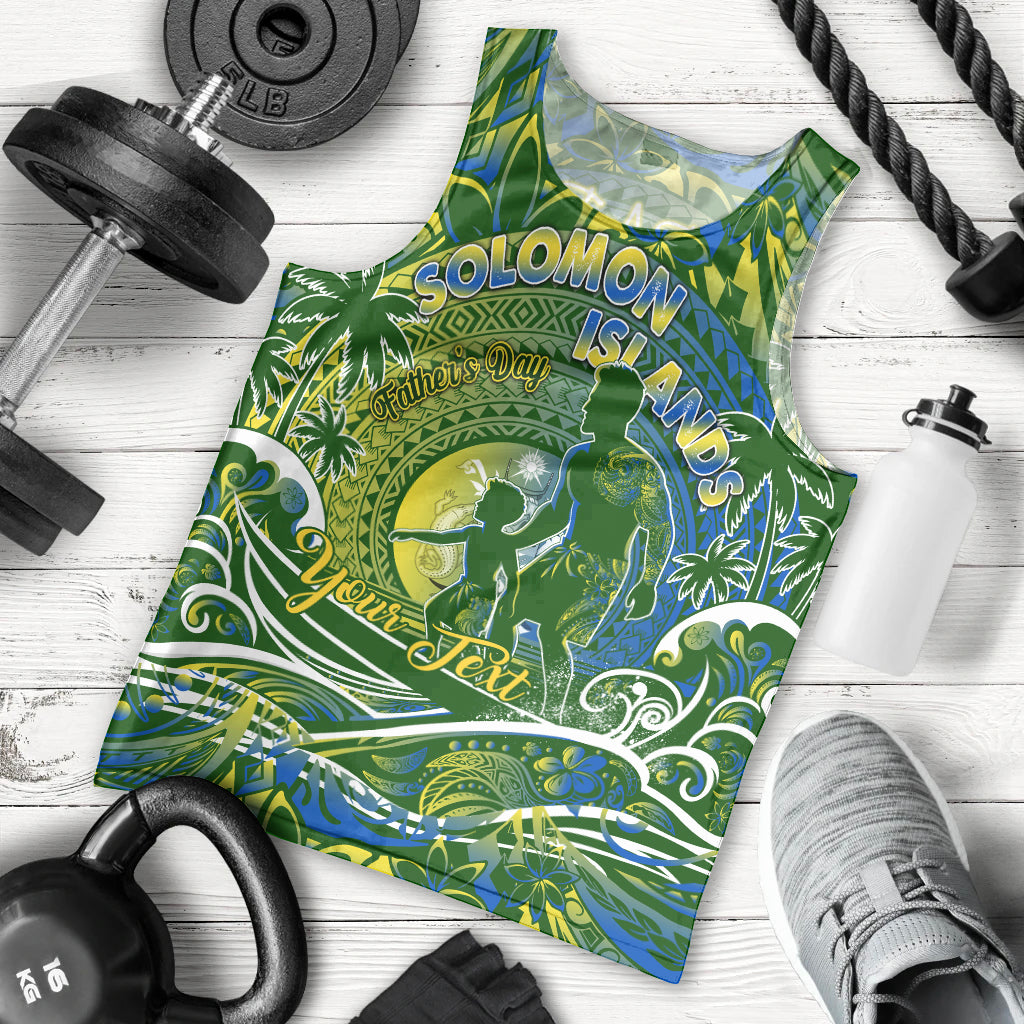 Father's Day Solomon Islands Men Tank Top Special Dad Polynesia Paradise DT02 - Polynesian Pride