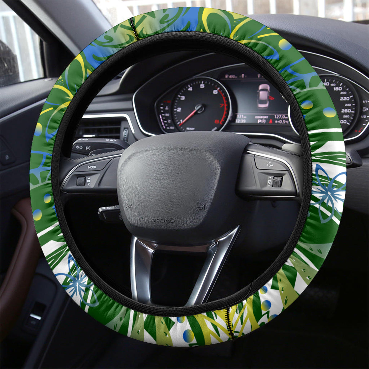 Father's Day Solomon Islands Steering Wheel Cover Special Dad Polynesia Paradise DT02 - Polynesian Pride