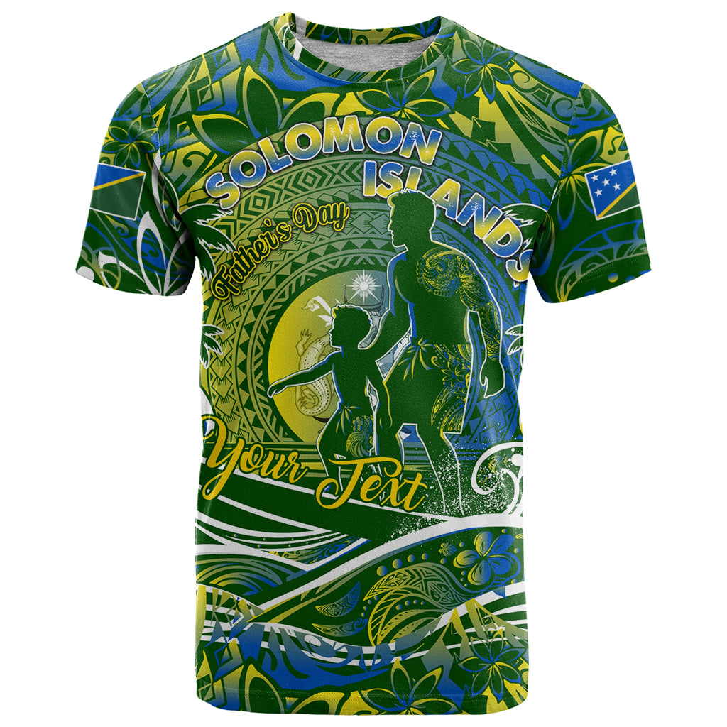 Father's Day Solomon Islands T Shirt Special Dad Polynesia Paradise DT02 Green - Polynesian Pride