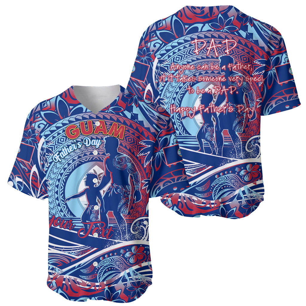 Father's Day Guam Baseball Jersey Special Dad Polynesia Paradise DT02 - Polynesian Pride