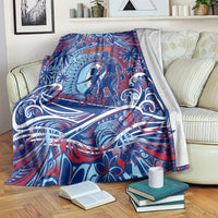 Father's Day Guam Blanket Special Dad Polynesia Paradise DT02 Blue - Polynesian Pride