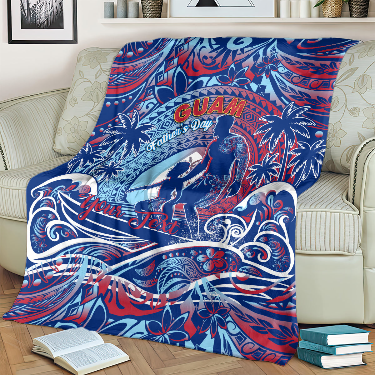 Father's Day Guam Blanket Special Dad Polynesia Paradise DT02 - Polynesian Pride