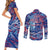 Father's Day Guam Couples Matching Short Sleeve Bodycon Dress and Long Sleeve Button Shirt Special Dad Polynesia Paradise