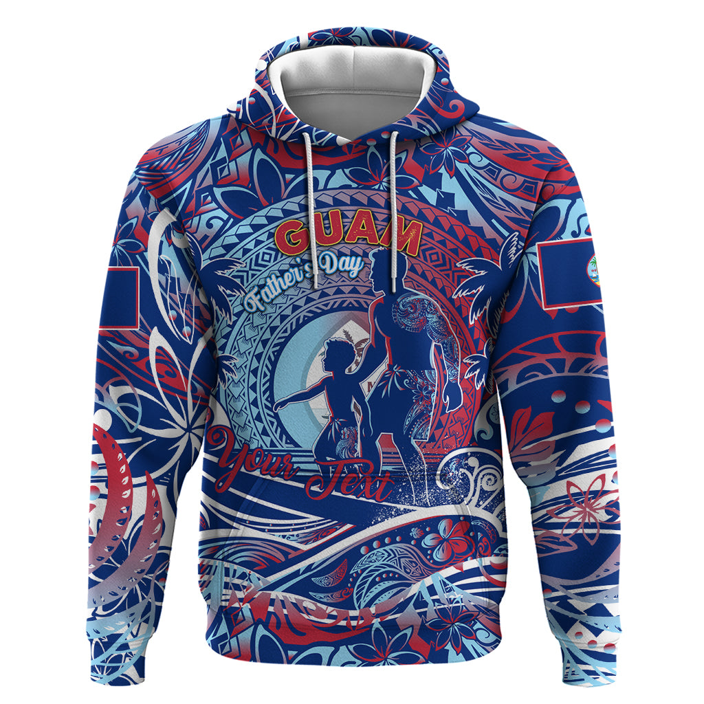 Father's Day Guam Hoodie Special Dad Polynesia Paradise DT02 Pullover Hoodie Blue - Polynesian Pride