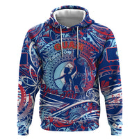 Father's Day Guam Hoodie Special Dad Polynesia Paradise DT02 Pullover Hoodie Blue - Polynesian Pride