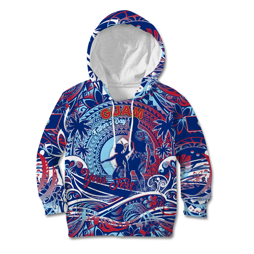 Father's Day Guam Kid Hoodie Special Dad Polynesia Paradise DT02 Hoodie Blue - Polynesian Pride