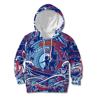 Father's Day Guam Kid Hoodie Special Dad Polynesia Paradise DT02 Hoodie Blue - Polynesian Pride