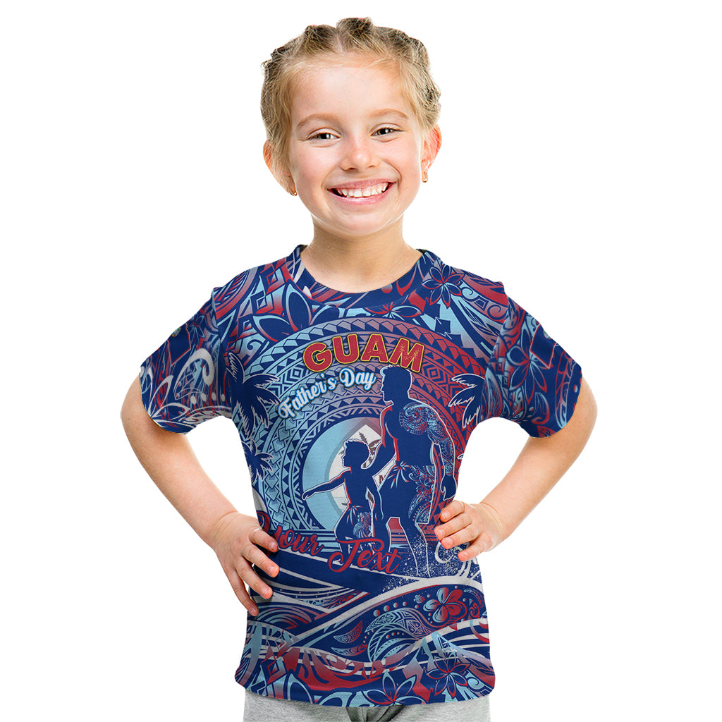 Father's Day Guam Kid T Shirt Special Dad Polynesia Paradise DT02 Blue - Polynesian Pride