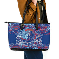 Father's Day Guam Leather Tote Bag Special Dad Polynesia Paradise DT02 - Polynesian Pride