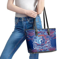 Father's Day Guam Leather Tote Bag Special Dad Polynesia Paradise DT02 - Polynesian Pride