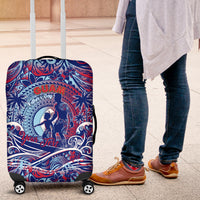Father's Day Guam Luggage Cover Special Dad Polynesia Paradise DT02 Blue - Polynesian Pride