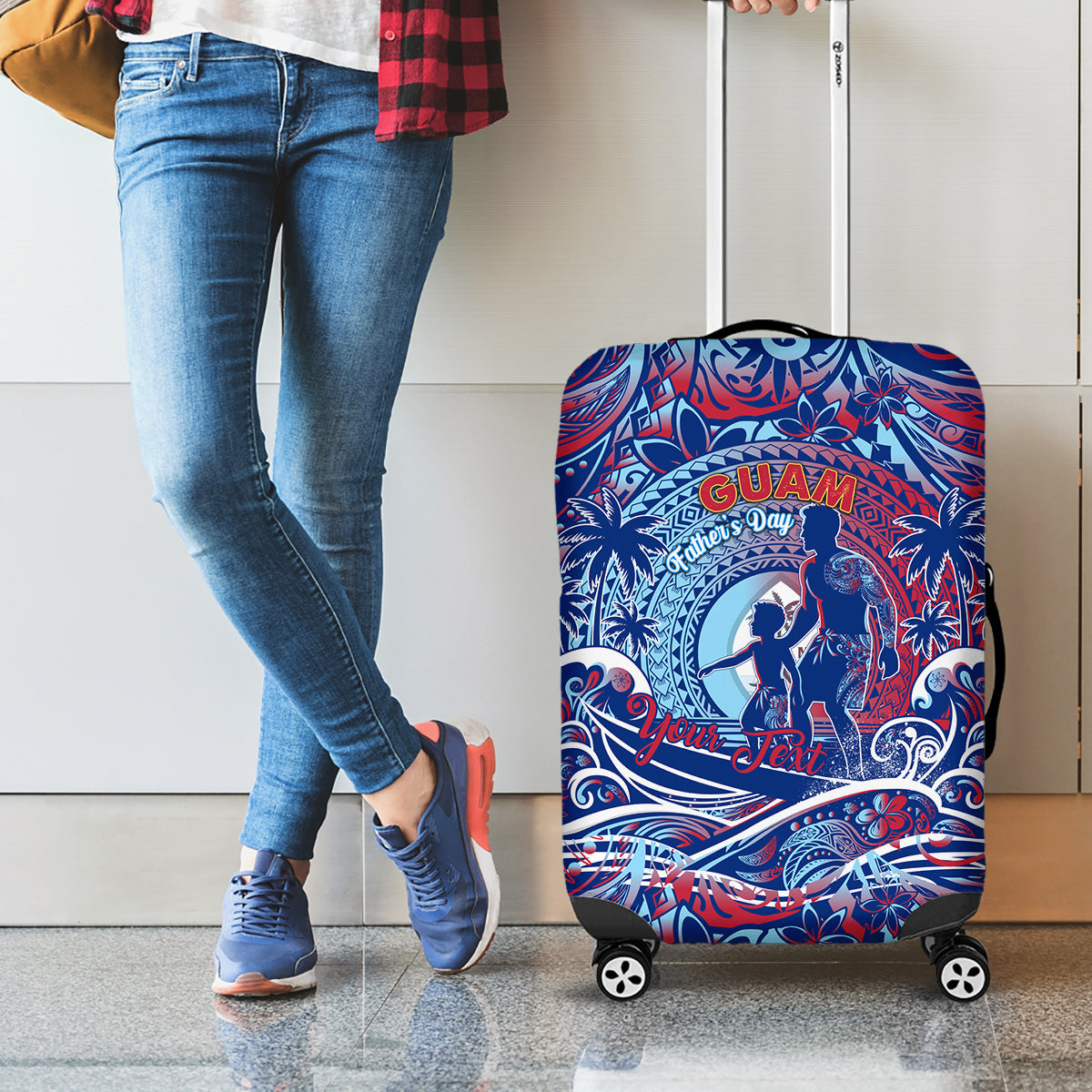 Father's Day Guam Luggage Cover Special Dad Polynesia Paradise DT02 - Polynesian Pride