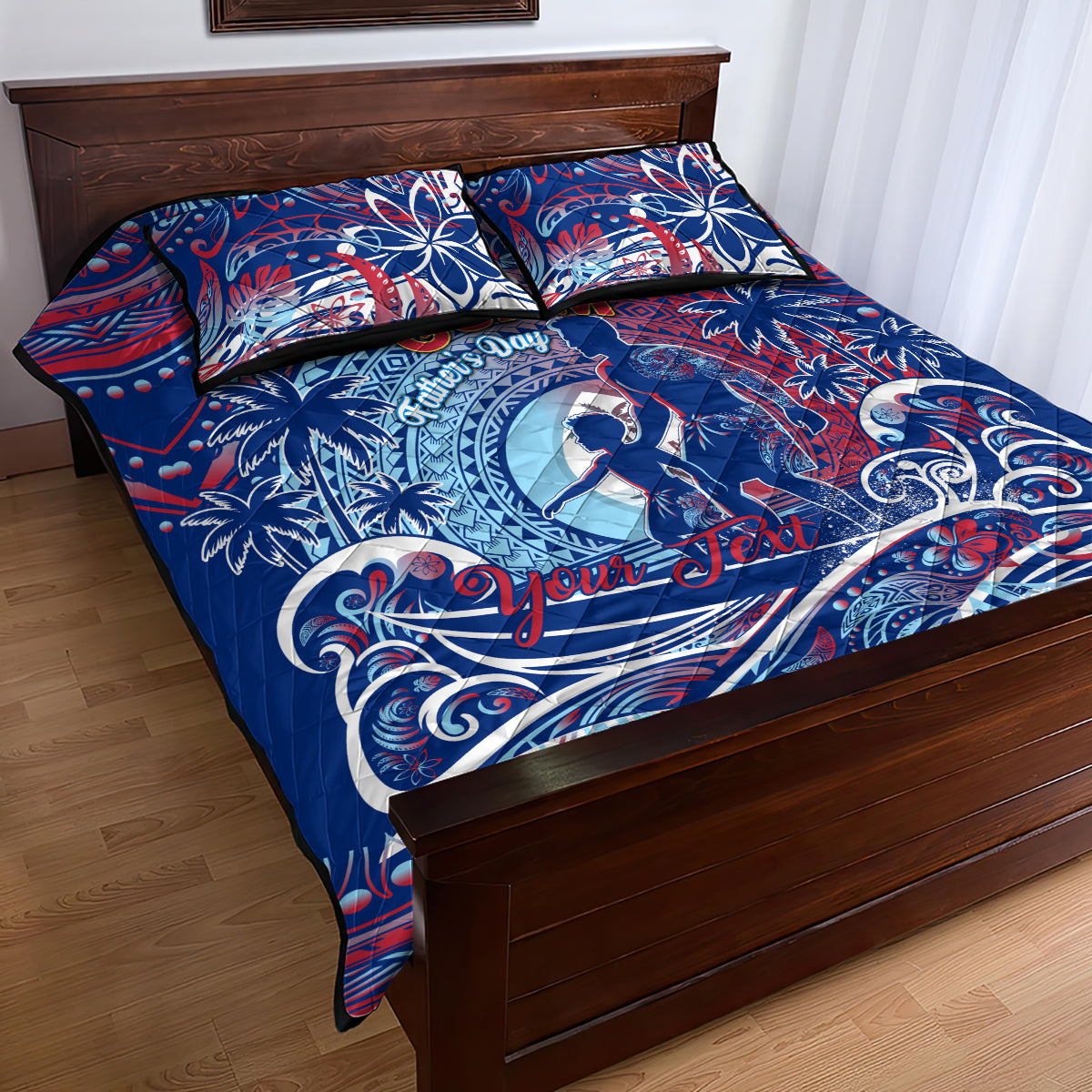 Father's Day Guam Quilt Bed Set Special Dad Polynesia Paradise DT02 - Polynesian Pride