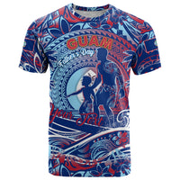 Father's Day Guam T Shirt Special Dad Polynesia Paradise DT02 Blue - Polynesian Pride
