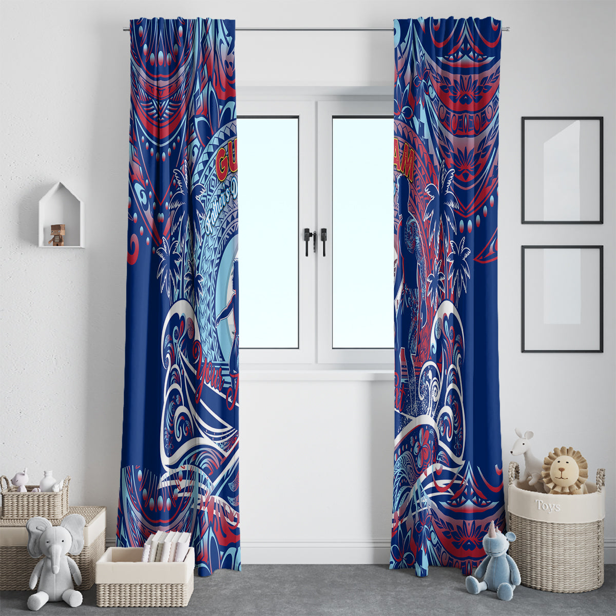 Father's Day Guam Window Curtain Special Dad Polynesia Paradise DT02 - Polynesian Pride