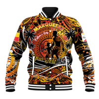 Father's Day Marquesas Islands Baseball Jacket Special Dad Polynesia Paradise DT02 Unisex Orange - Polynesian Pride