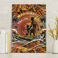 Father's Day Marquesas Islands Canvas Wall Art Special Dad Polynesia Paradise DT02 Without Frame Orange - Polynesian Pride