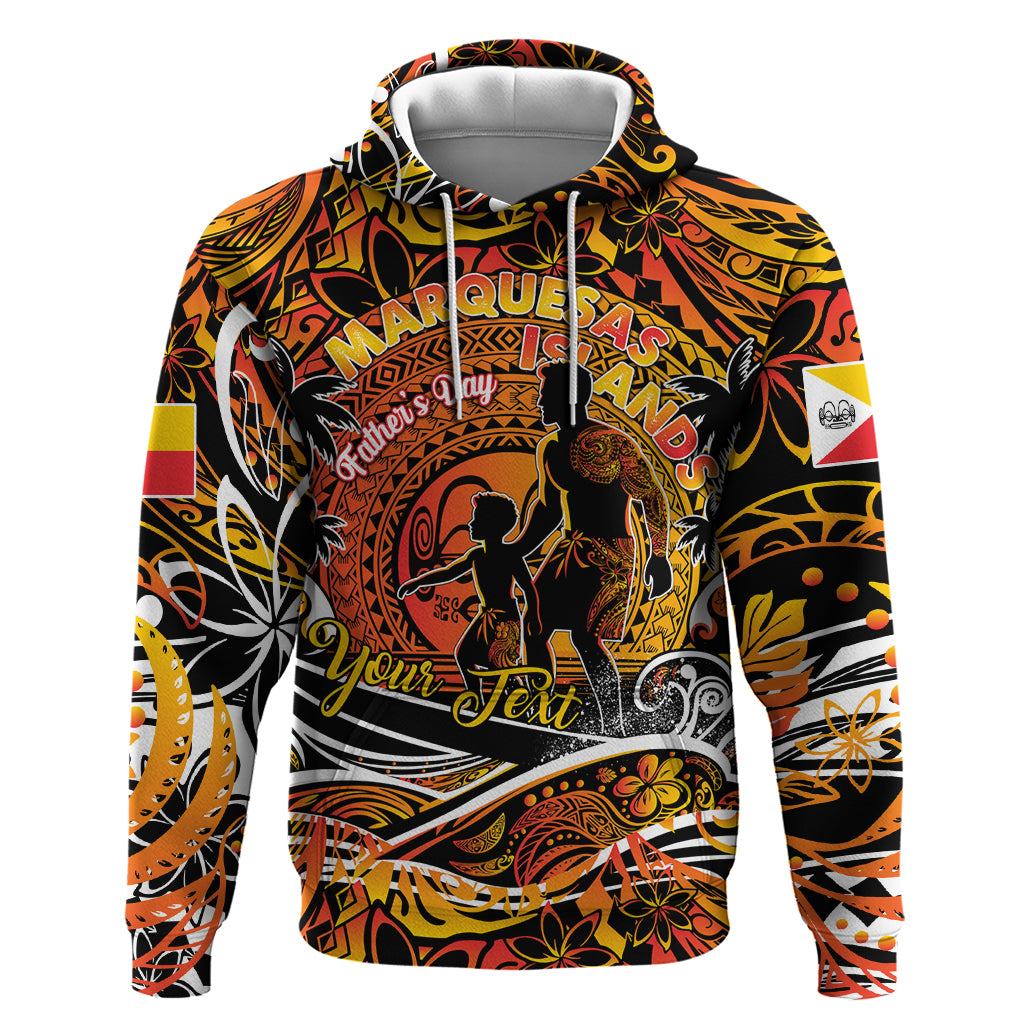 Father's Day Marquesas Islands Hoodie Special Dad Polynesia Paradise DT02 Pullover Hoodie Orange - Polynesian Pride