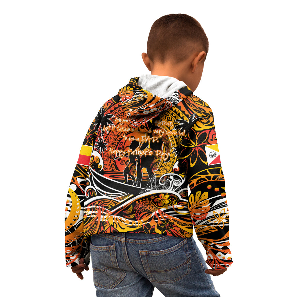 Father's Day Marquesas Islands Kid Hoodie Special Dad Polynesia Paradise DT02 - Polynesian Pride