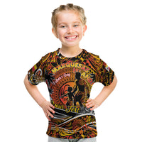 Father's Day Marquesas Islands Kid T Shirt Special Dad Polynesia Paradise DT02 Orange - Polynesian Pride
