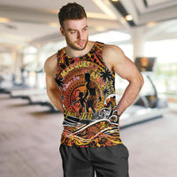 Father's Day Marquesas Islands Men Tank Top Special Dad Polynesia Paradise DT02 Orange - Polynesian Pride