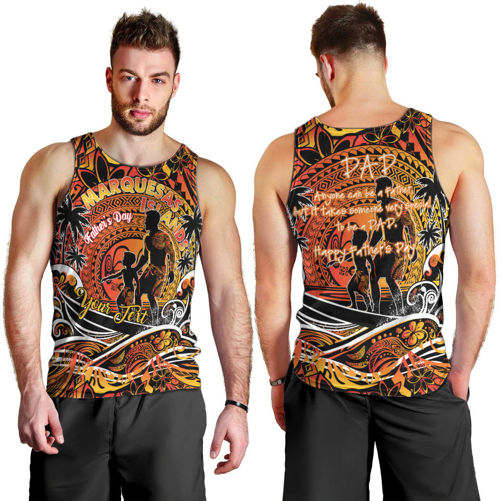 Father's Day Marquesas Islands Men Tank Top Special Dad Polynesia Paradise DT02 - Polynesian Pride