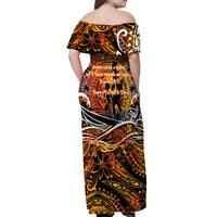 Father's Day Marquesas Islands Off Shoulder Maxi Dress Special Dad Polynesia Paradise DT02 - Polynesian Pride