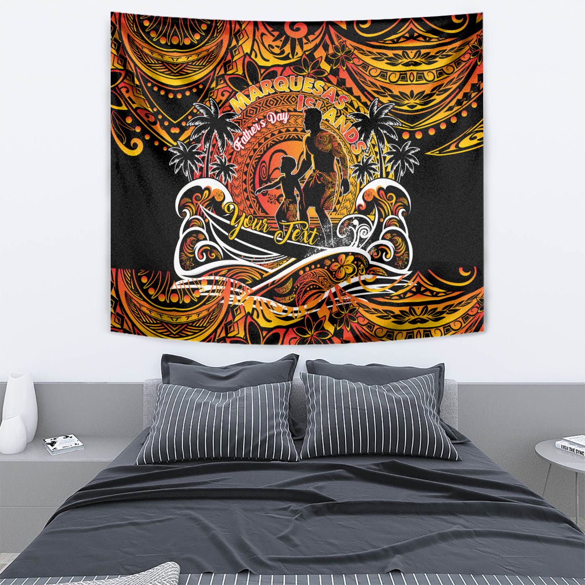 Father's Day Marquesas Islands Tapestry Special Dad Polynesia Paradise DT02 - Polynesian Pride