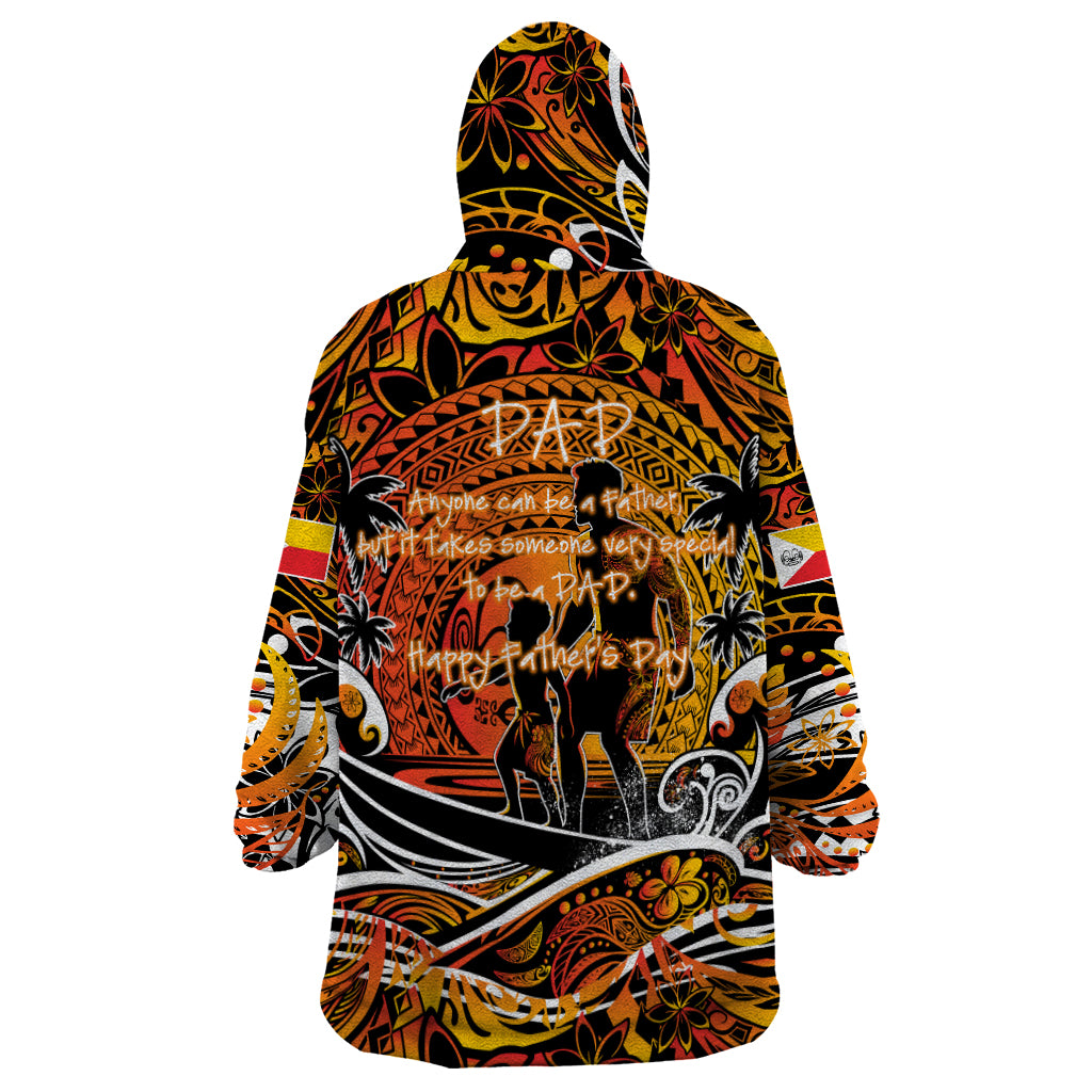Father's Day Marquesas Islands Wearable Blanket Hoodie Special Dad Polynesia Paradise DT02 - Polynesian Pride