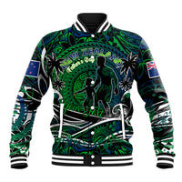 Father's Day New Zealand Baseball Jacket Special Dad Polynesia Paradise DT02 Unisex Green - Polynesian Pride